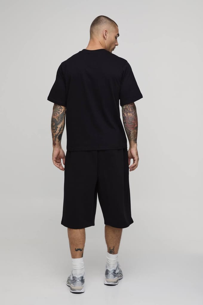 Essentiële Jersey Jort | Black | Size 4XL