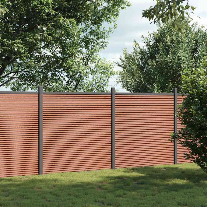 vidaXL - Schuttingpaneel - 353x186 - cm - HKC - bruin