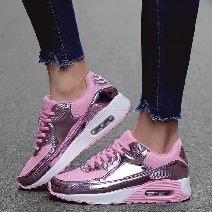 Plus Size Koppelmode Mesh Sneaker Luchtkussen Buitenzool Jeugd Student Trendy Board Schoenen Hardloopschoenen 36 goud