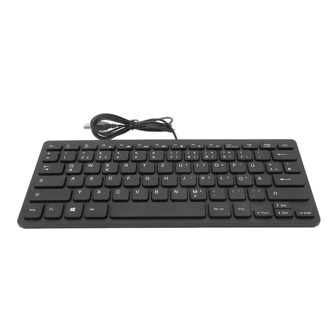 78 toetsen Taal Ultradun toetsenbord Plug and Play Spatwaterdicht USB bedraad compact toetsenbord voor German
