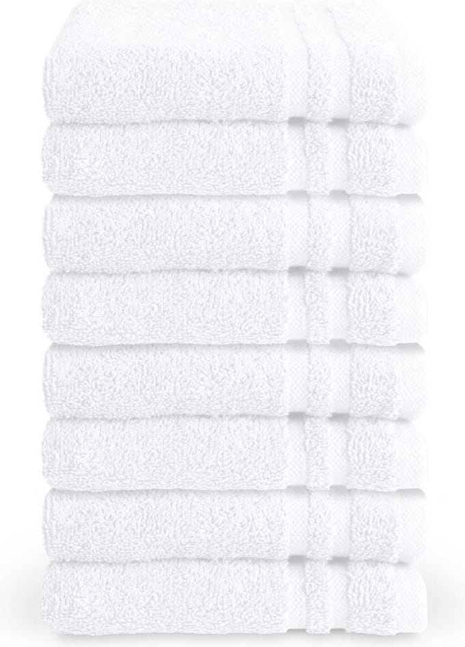Byrklund gastendoekjes 30x50 - set van 8 - Hotelkwaliteit - Wit