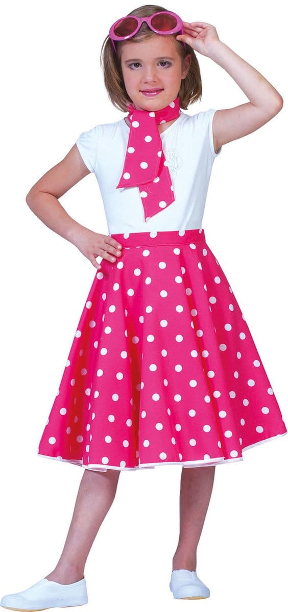 Roze rock & roll rokje meisjes