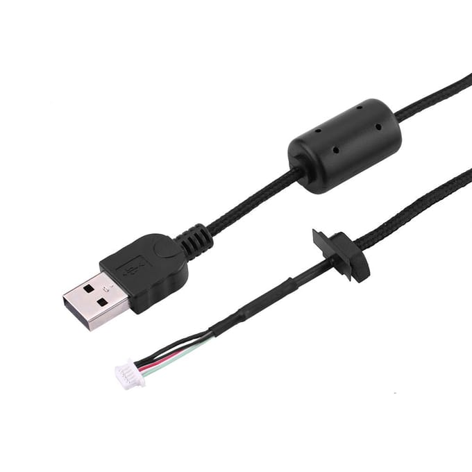 Câble de souris USB de 2 mètres, accessoire de réparation de remplacement pour souris de jeu Logitech G9G9X black