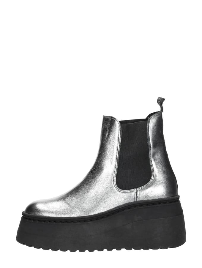 Steve Madden Pegasus Enkellaarsjes Plat - zilver - Maat 41