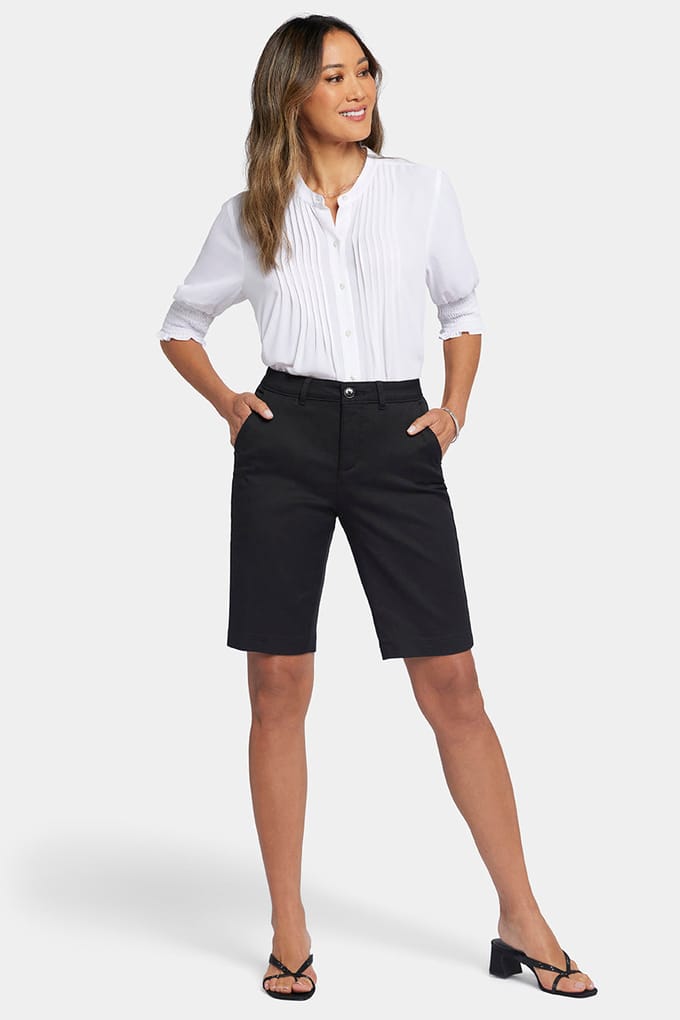 Bermuda Shorts In Rekbare Twill