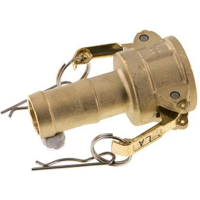 Camlock DN 25 (1'') Koppeling Messing met slangpilaar (25 mm) Type C MIL-C-27487