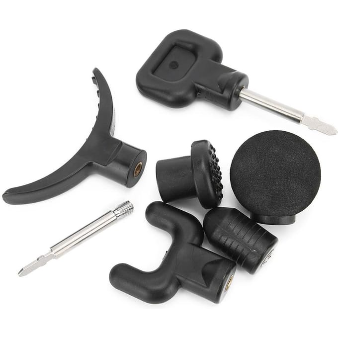 Lichaamsontspanning Fascia Massagepistool Vervangingskop Spier Massagekop Set gray