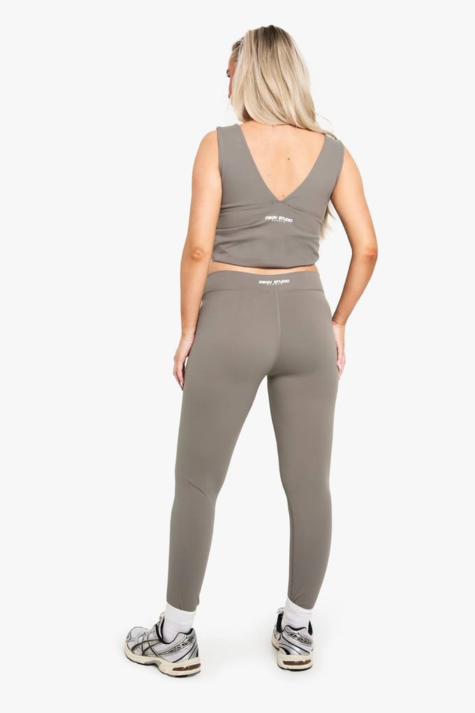 boohoo Dames Maternity Supersoft Sculpt Bump Support Legging | Grey | Maat: 18