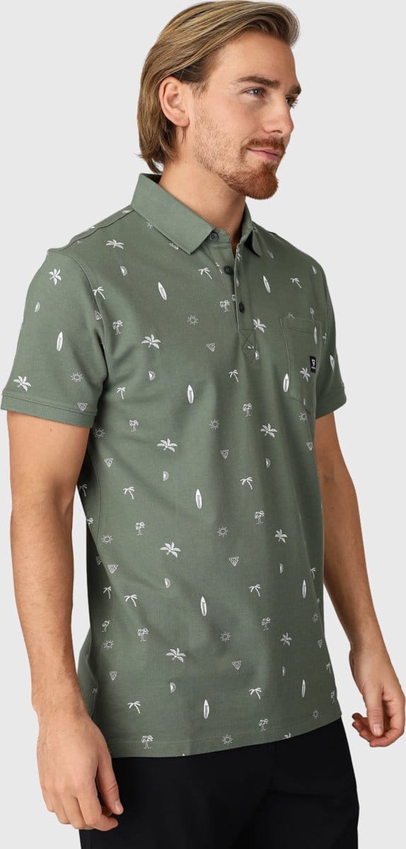 Brunotti Addax-AO Heren Polo - Groen - S