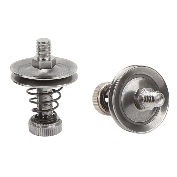 2 pièces Ensemble de tension de fil 3,5x1cm 1,4x0,4in Acier inoxydable Machine à coudre Régulateur de tension de fil Assemblage gray