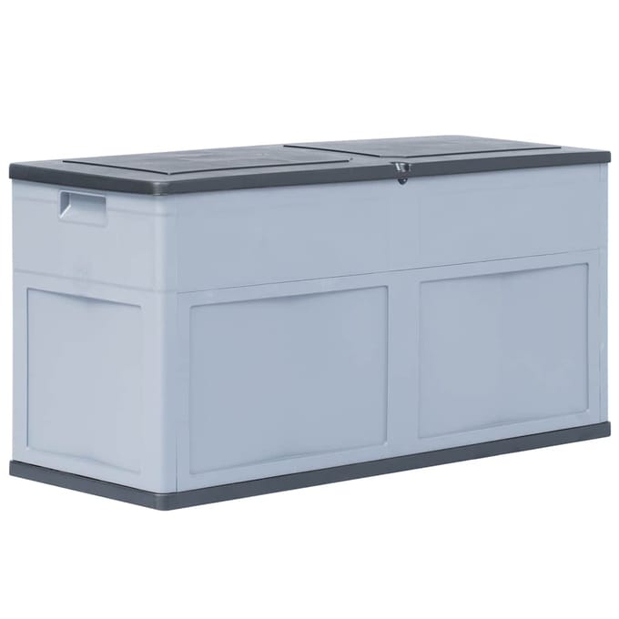 vidaXL - Opbergkist - 320 - L - grijs - zwart