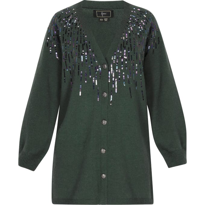 Faina Vest Dames donkergroen