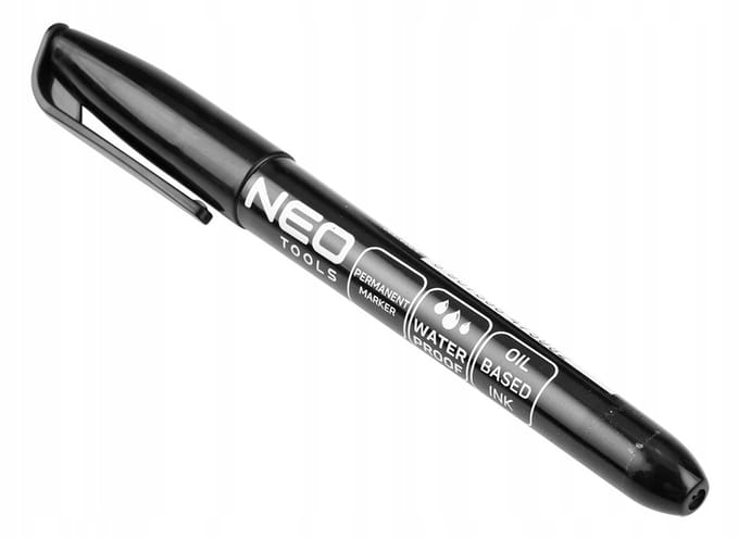 Permanente, op olie gebaseerde bouwmarkering Zwart 4 mm waterdicht NEO TOOLS