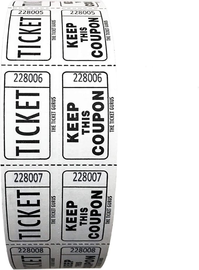 Dubbele Genuemmerde Ticketrol voor Loterijen en Evenementen - 2000 Tickets