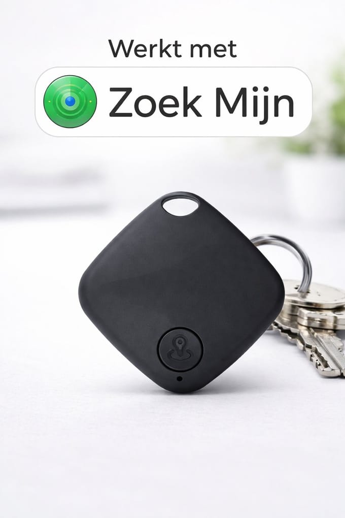 Smart Finder – Bluetooth Tracker – Werkt met Apple Zoek Mijn – Sleutelhanger – Zwart