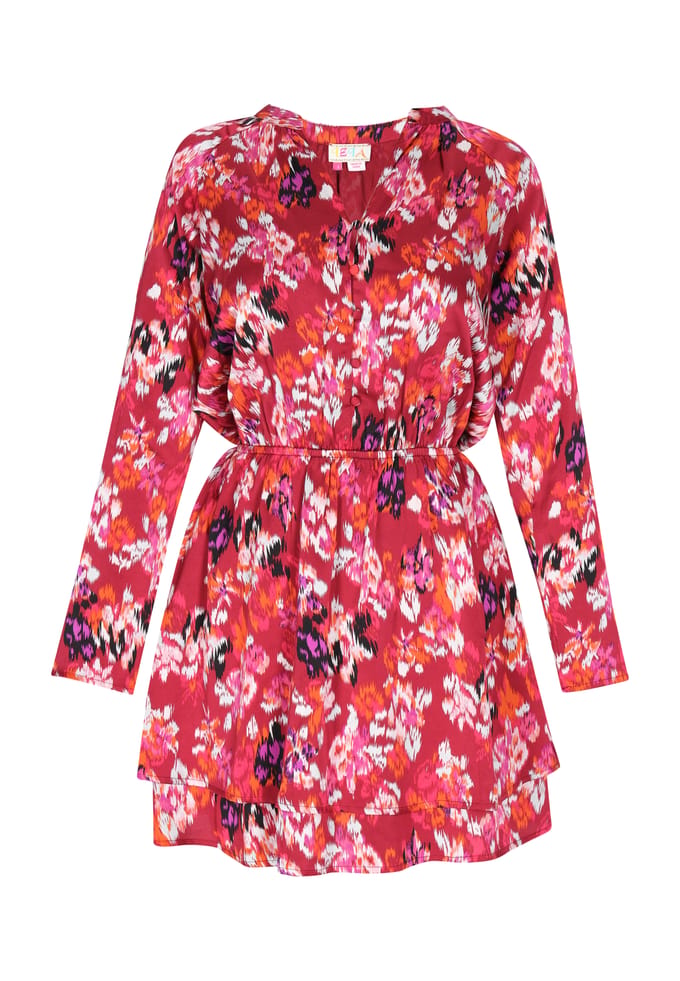 IZIA Jurk Dames Roze Veelkleurig