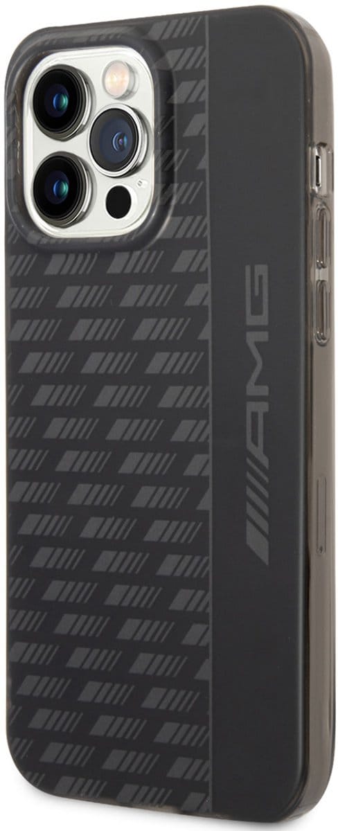 AMG iPhone 14 Pro Back cover case - Frosted - Carbon Pattern - Black