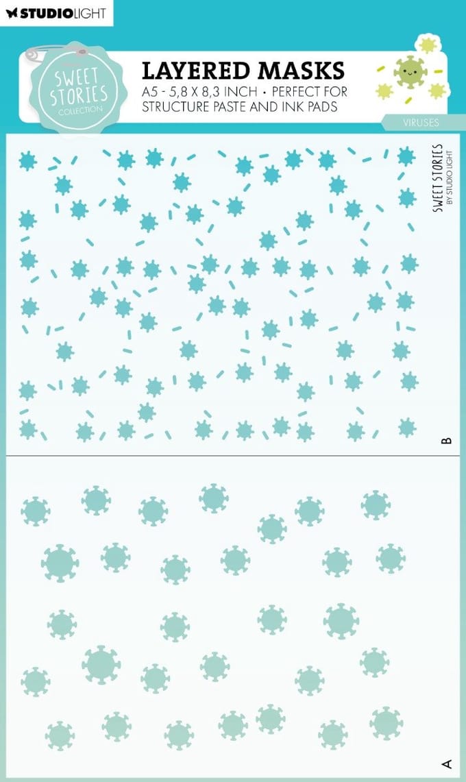 Mask stencil Sweet stories - Viruses nr. 304