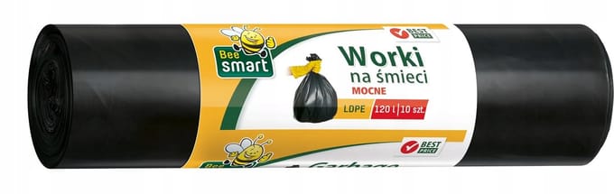 Bee Smart - Afvalzakken - 120L - 10 Stuks - Zwart - HDPe