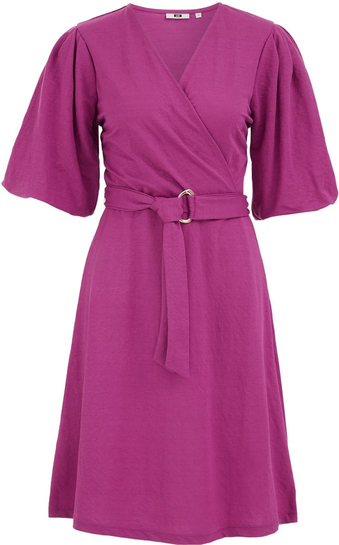 WE Fashion Dames jersey jurk met ballonmouwen