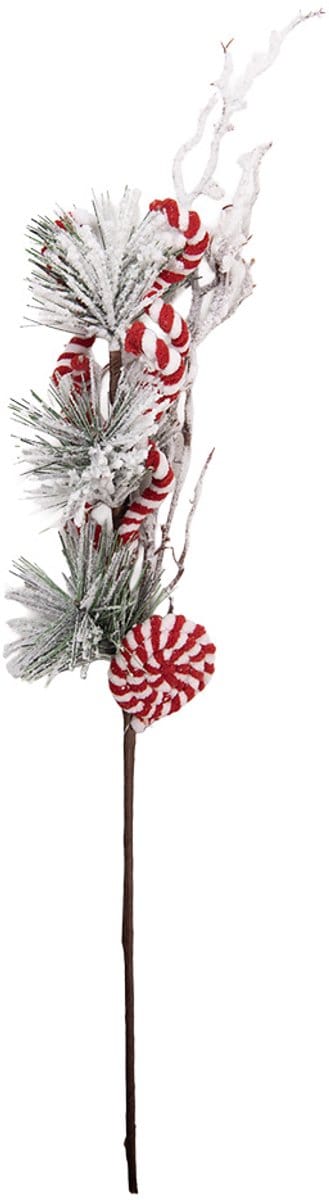Clayre & Eef Kerstdecoratie 11x7x60 cm Wit Kunststof
