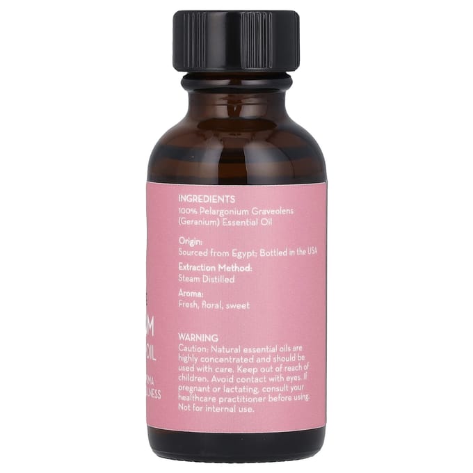 100% Pure Etherische Olie, Geranium, 30 ml (1 fl oz)