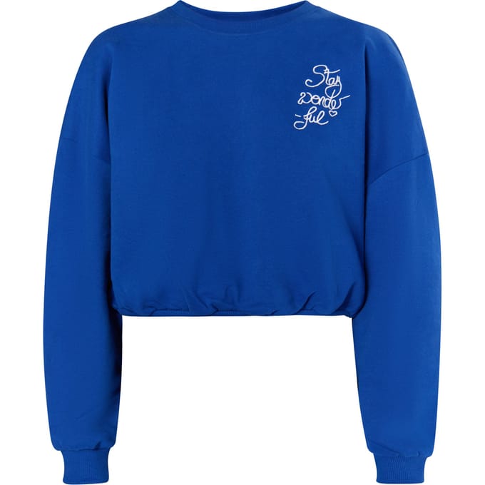 Mymo Cropped sweatshirt Dames koningsblauw