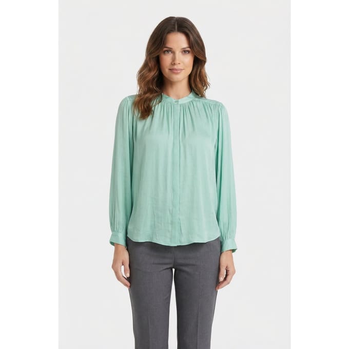 Knitted Rubia Blouse Opal Green Größe: XS/S | Longsleeves Outlet | Damen | Grün