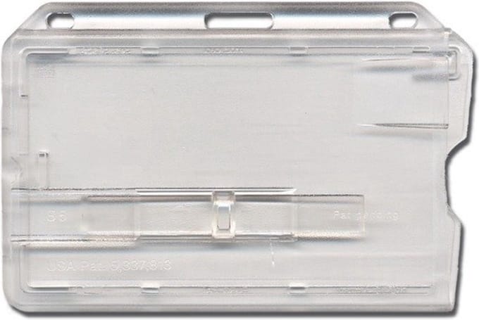 Ecorare® - 10 Plastic pashouders – kaarthouder – met uitwerpschuif – hard plastic - transparant