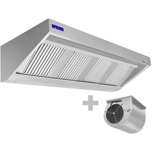 GGM Gastro Wandhaube mit Motor - 3000mm - Regler, Filter & Lampe Zilver