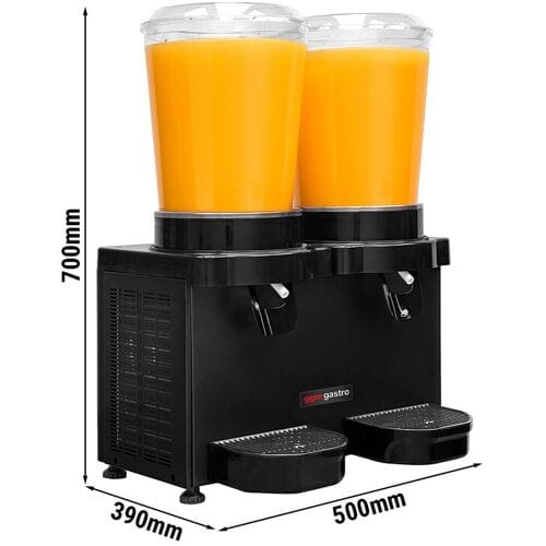 GGM Gastro Ayran-/ Saftspender - 2x 10 Liter - 500 Watt - Schwarz