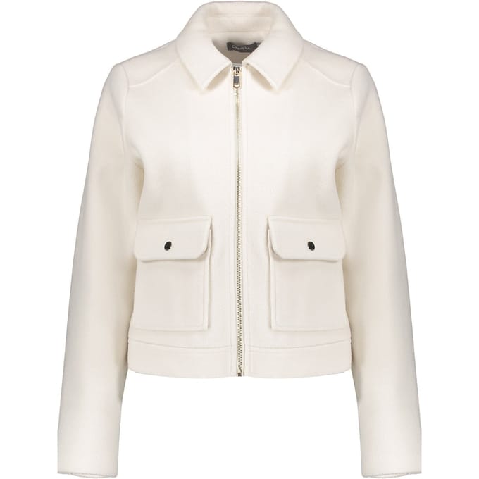 Geisha Jacket Zip Off-white Maat: M | Korte Jassen Outlet | Dames | Wit