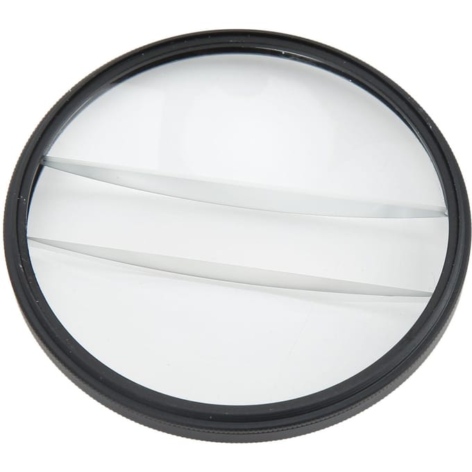 Camera Special Effects Filter Dubbele Halve Maan Glas Split Diopter Filter Voorgrond Blur Fotografie SLR Accessoire white