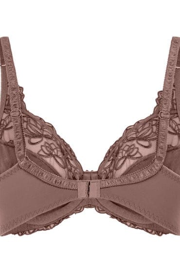 Hunkemöller Dames Lingerie Niet-voorgevormde beugel bh Diva - Bruin - maat E80