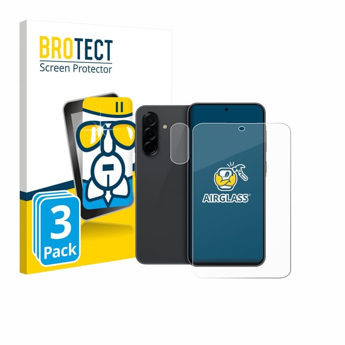 Screenprotector 3 Stuks voor Samsung Galaxy A36 5G Enterprise Edition (Voor+Camera) Beschermglas transparant