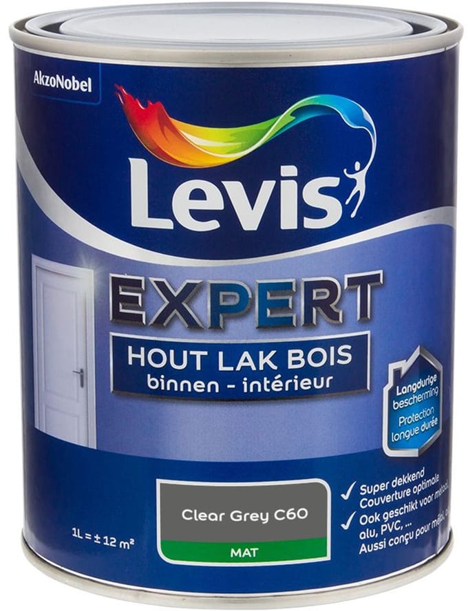 Levis - Expert Hout Lak Binnen Mat Mix - Clear Grey C60 - Mengverf - 1 L