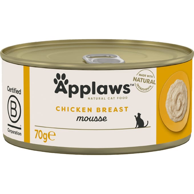 6x70g Mousse Kip Applaws Kattenvoer