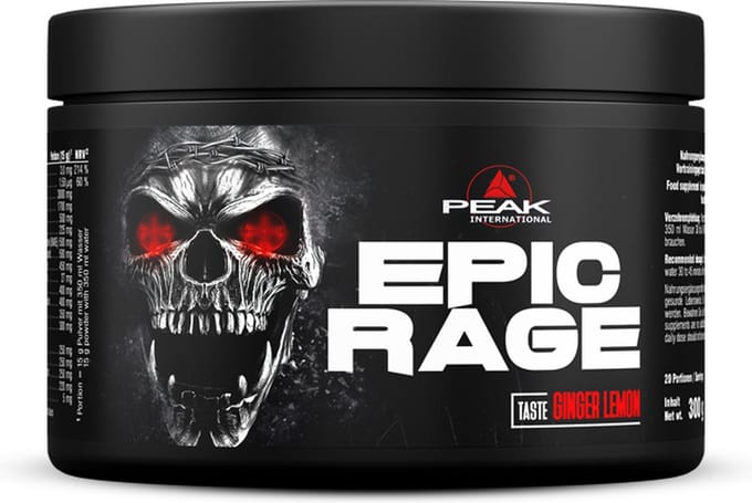 Peak Epic Rage (300g) Ginger Lemon - Pre-Workout - Pre-Workout Booster