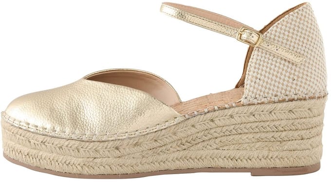 Next - Dames - Espadrilles met sleehak en gesloten neus - Goud