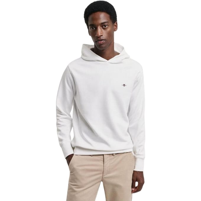 Gant Heren Shield Regular Hoodie (Wit)
