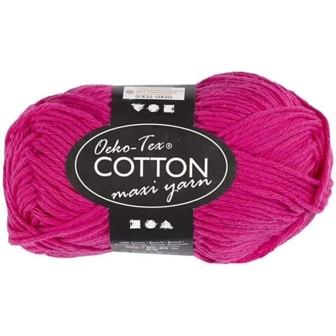 Creativ Company Cotton yarn Size 8/8 L: 80-85 M Pink - 50gr.