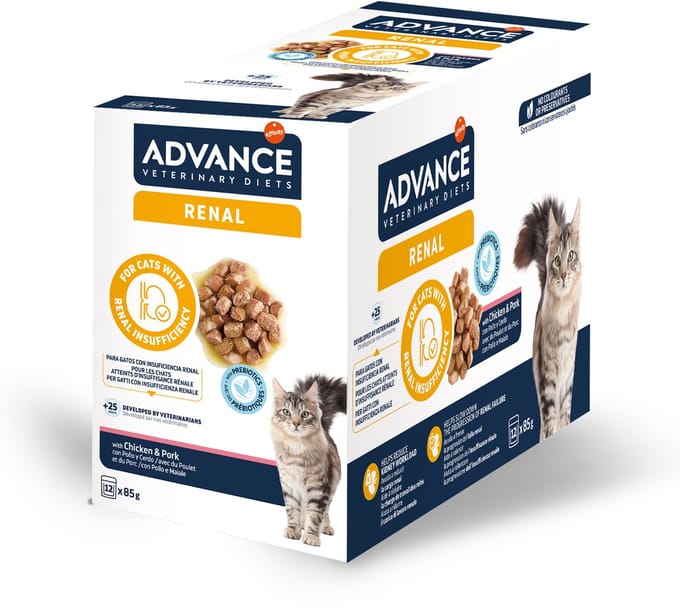 Advance Veterinary Diet Kat Nieren - Beperkt Eiwit Natvoer - 12x85g