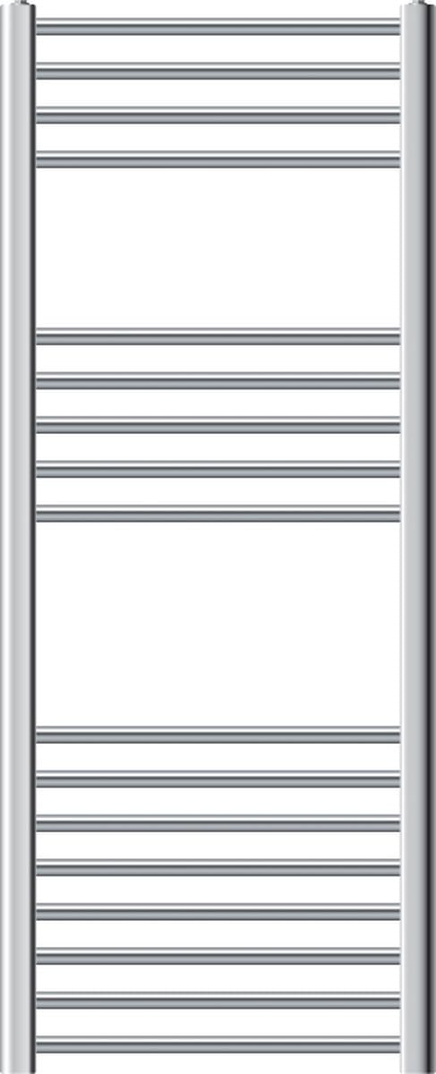 ECD Germany Badkamerradiator - 500 x 1200 mm - chroom - gebogen met zijaansluiting - handdoekdrogerradiator