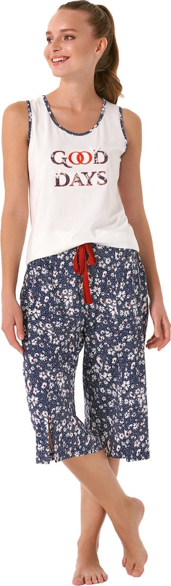 Feyza - Dames Capri Pyjama Set - L