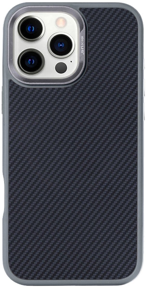 Rixus Mag Carbon With MagSafe For Apple iPhone 16 Pro Max Titanium Grey