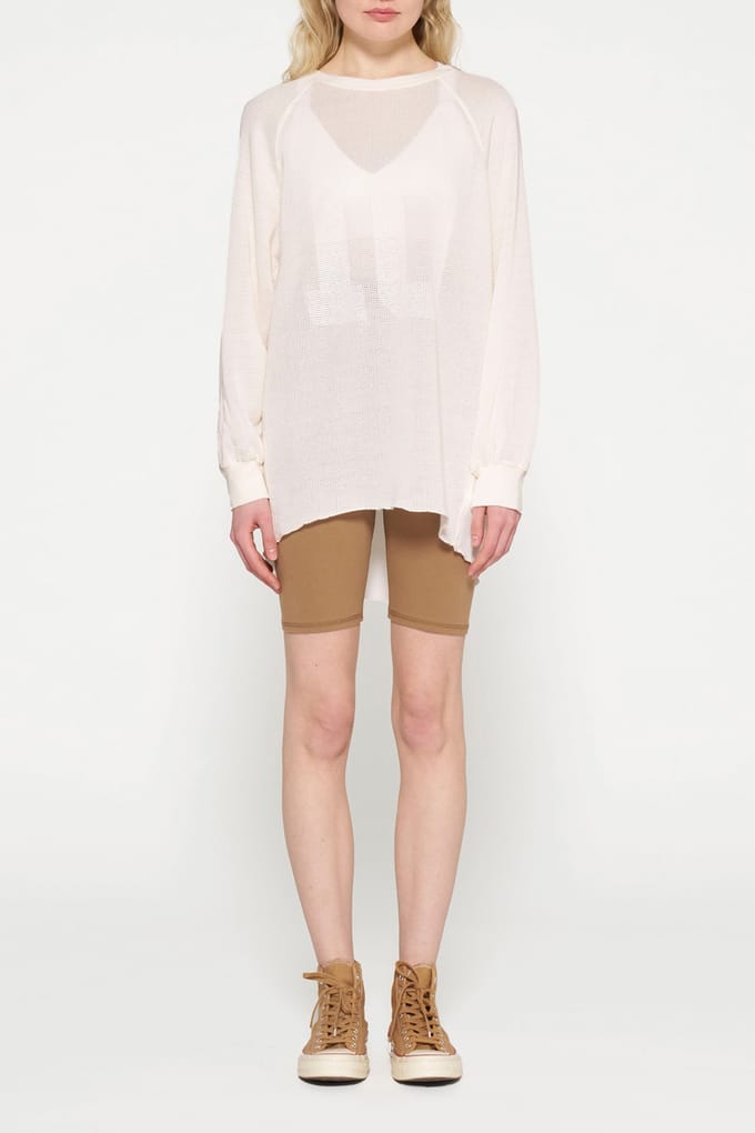 10DAYS Tunic Mesh Ecru Größe: S | Blusen Outlet | Damen | Braun