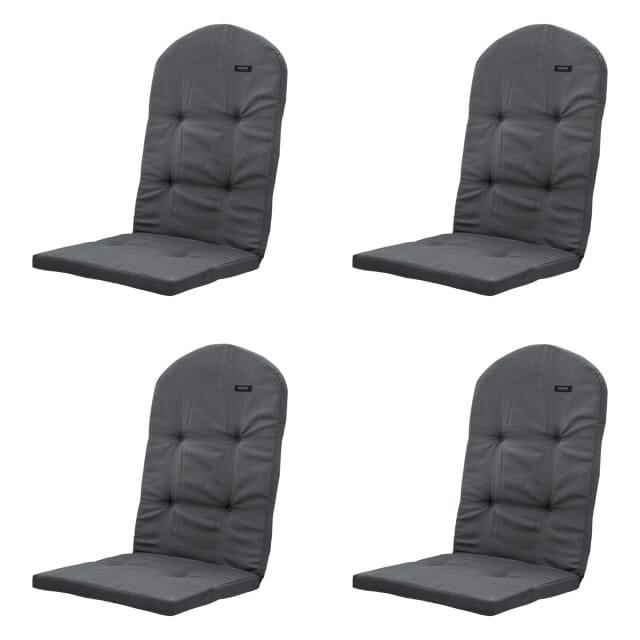 Madison - Tuinkussen Bearchair Panama grey - Ca. 128x48 cm - Set van 4