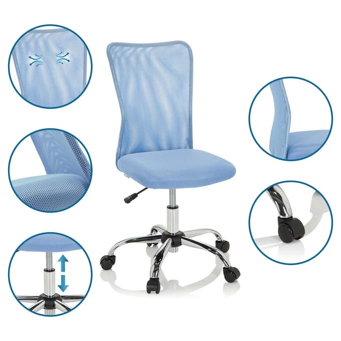 Kinder bureaustoel KIDDY NET I Netstof blauw hjh OFFICE
