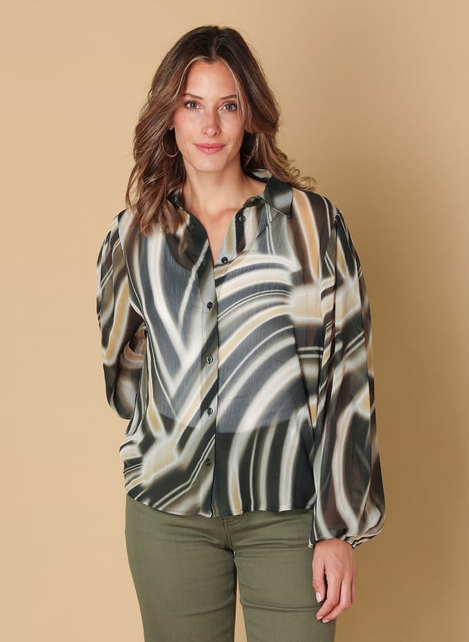 IVY BEAU Sirien - Olive/Multi colour - maat 46