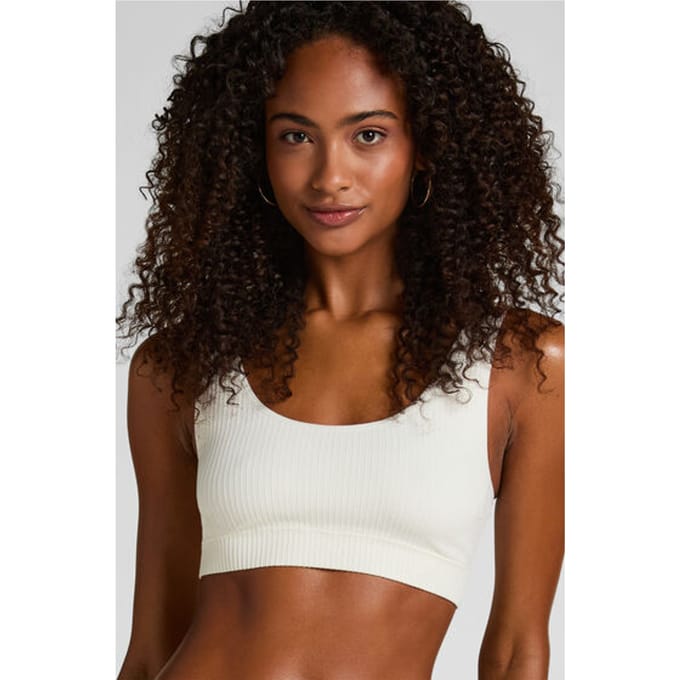 Hunkemöller Dames Lingerie Bralette Scoop Dianne - Wit - maat XS